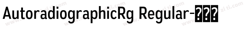 AutoradiographicRg Regular字体转换